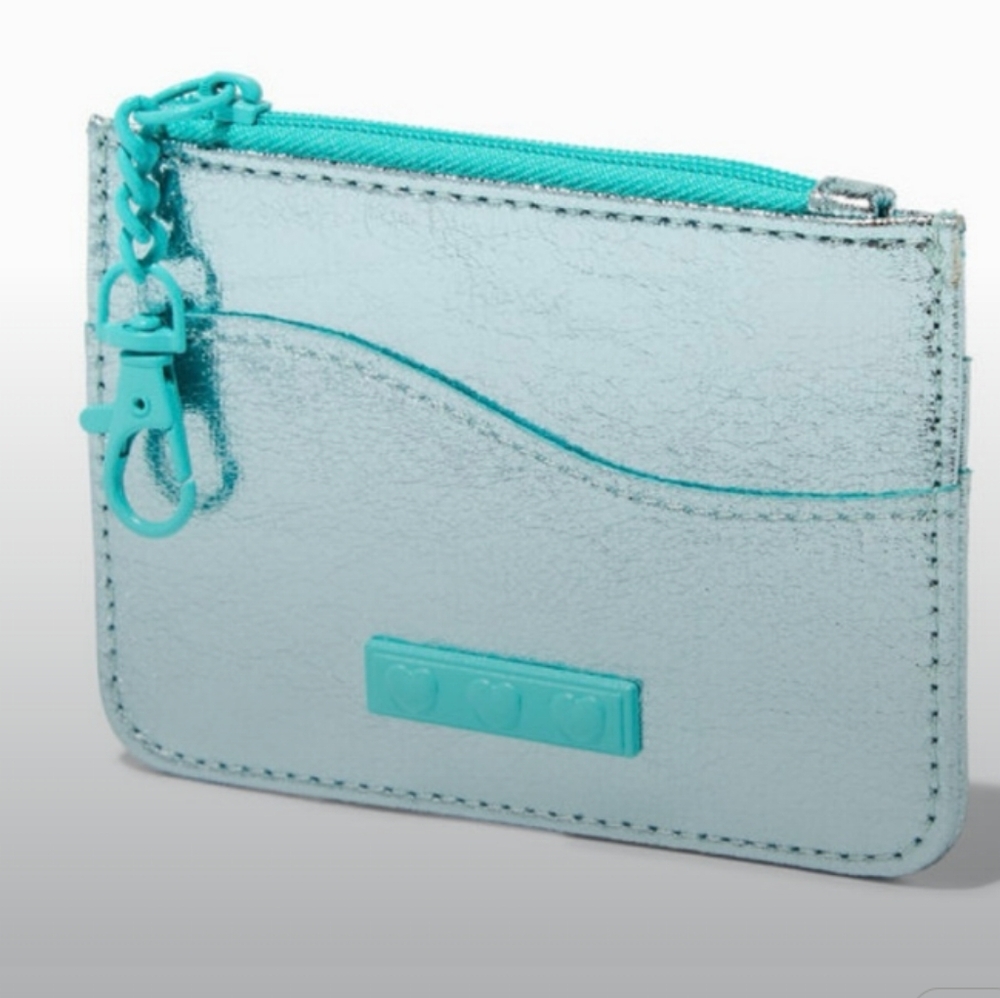 Claires-Aqua Card Holder Wallet